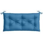 Cuscini Panca Giardino 2pz Blu Mélange 100x50x7cm Tessuto