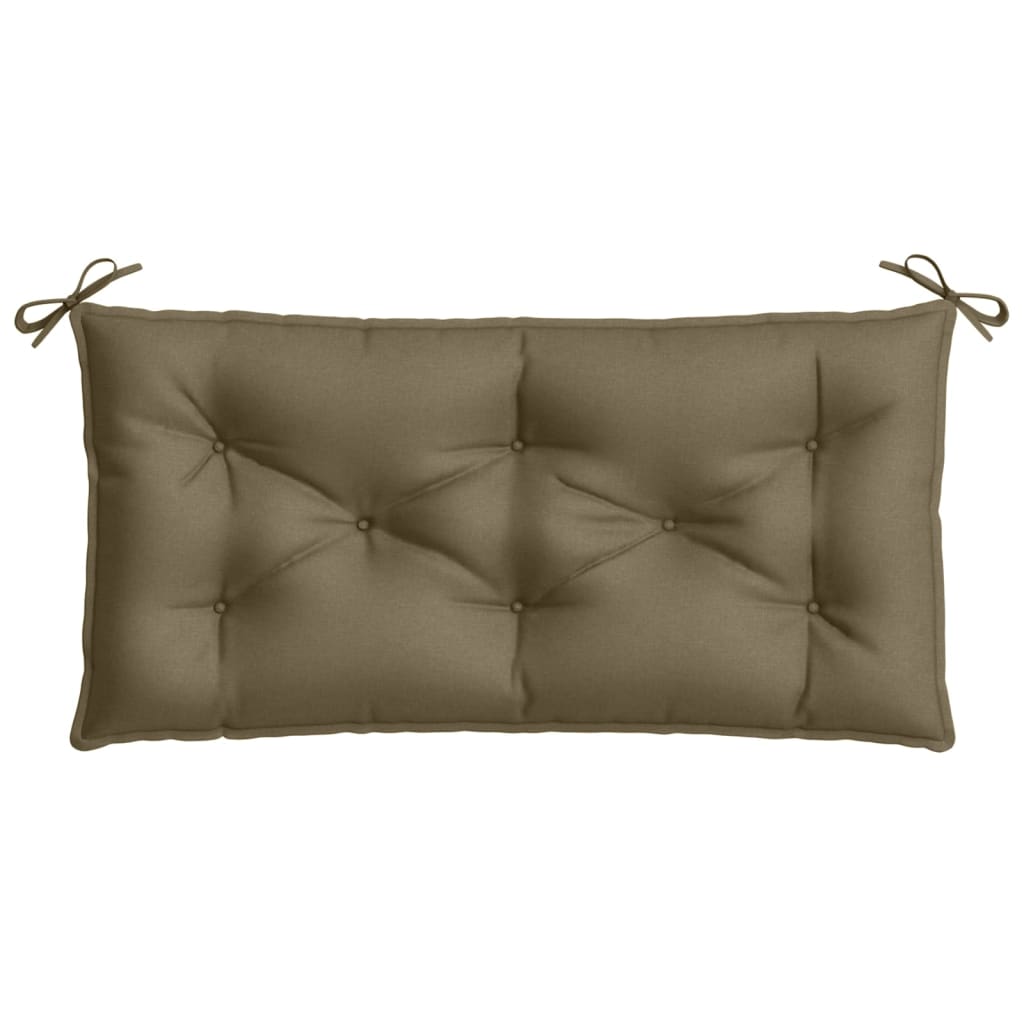 Cuscini Panca Giardino 2pz Tortora Mélange 100x50x7cm Tessuto