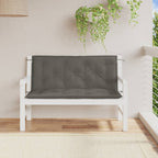 Cuscini Panca Giardino 2pz Grigio Scuro Mélange 120x50x7 cm