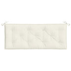 Cuscini Panca Giardino 2pz Crema Mélange 120x50x7 cm in Tessuto