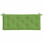 Cuscini Panca Giardino 2pz Verde Mélange 120x50x7 cm Tessuto