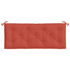 Cuscini Panca Giardino 2pz Rosso Mélange 120x50x7 cm Tessuto