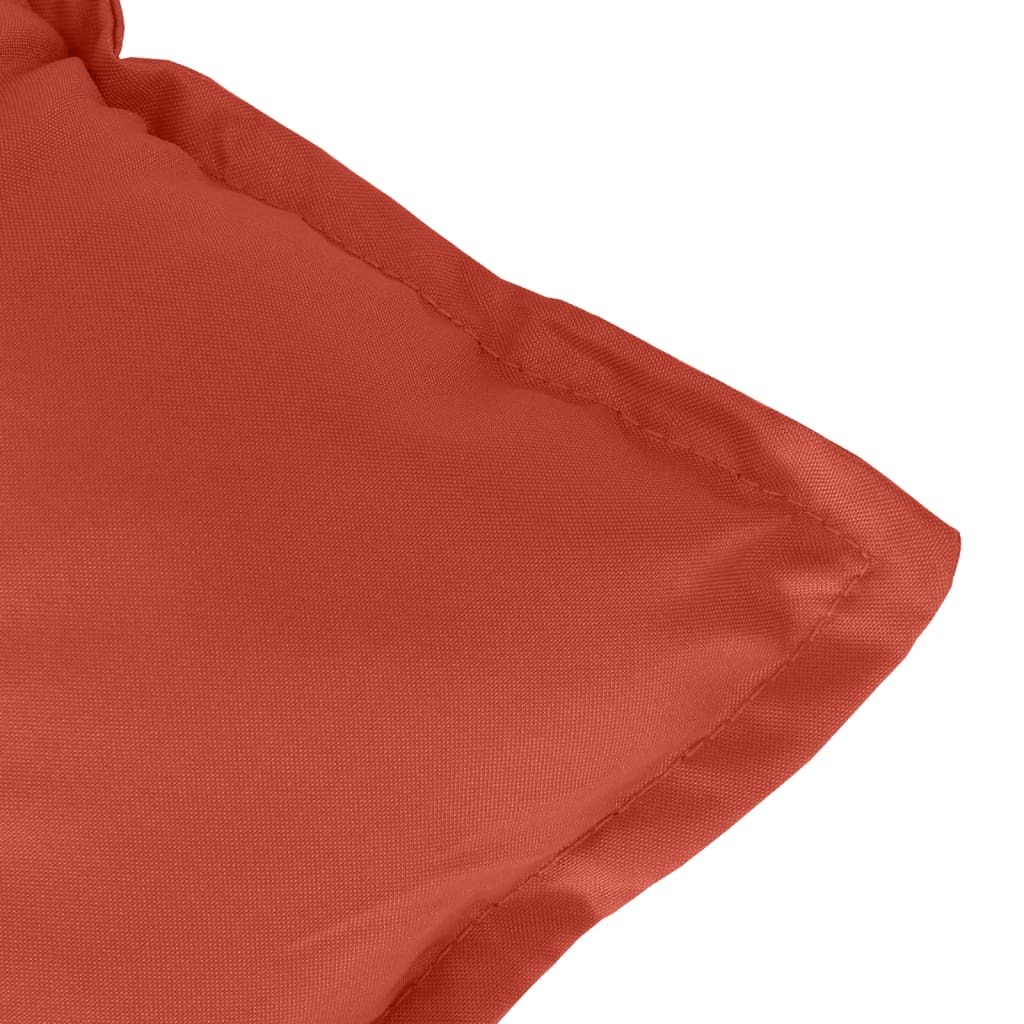 Cuscini Panca Giardino 2pz Rosso Mélange 120x50x7 cm Tessuto