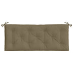 Cuscini Panca Giardino 2pz Tortora Mélange 120x50x7 cm Tessuto