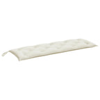 Cuscini Panca Giardino 2pz Crema Mélange 150x50x7 cm Tessuto