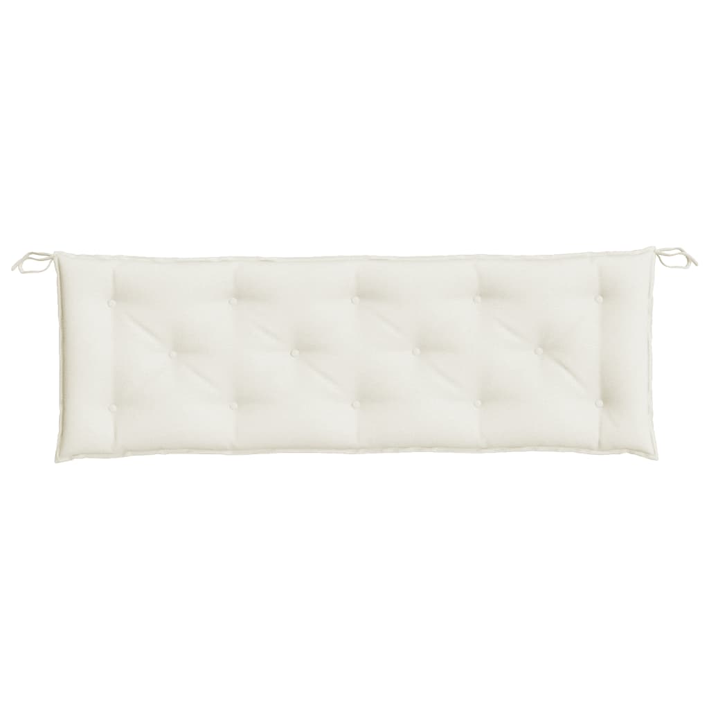 Cuscini Panca Giardino 2pz Crema Mélange 150x50x7 cm Tessuto