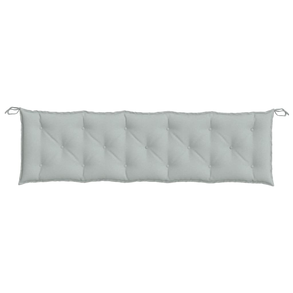 Cuscini Panca Giardino 2pz Grigio Chiaro Mélange 180x50x7 cm