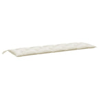 Cuscini Panca Giardino 2pz Crema Mélange 180x50x7 cm Tessuto
