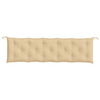 Cuscini Panca Giardino 2pz Beige Mélange 180x50x7 cm Tessuto