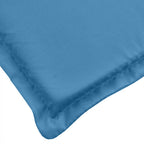 Cuscini Panca Giardino 2pz Blu Mélange 180x50x7 cm Tessuto