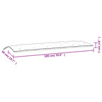 Cuscini Panca Giardino 2pz Blu Mélange 180x50x7 cm Tessuto