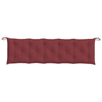 Cuscini Panca Giardino 2pz Rosso Vino Mélange 180x50x7 cm
