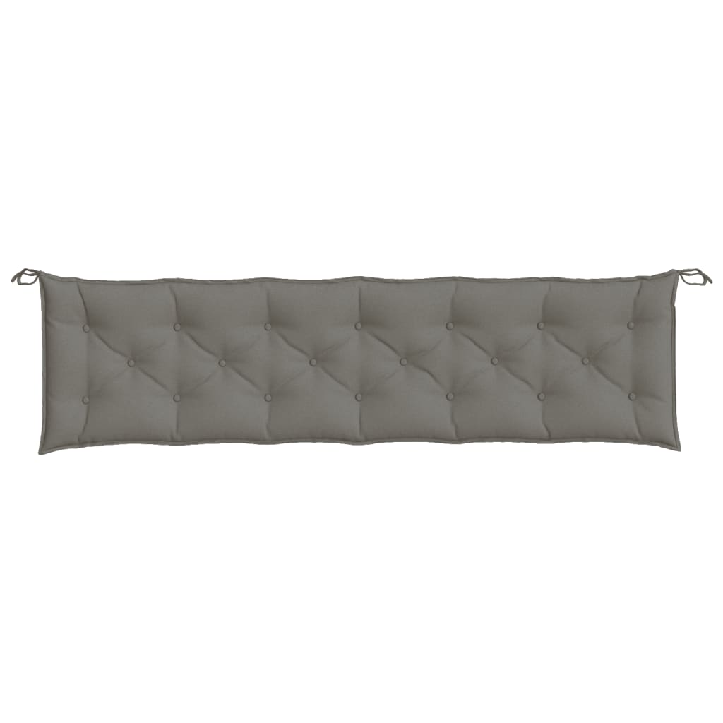 Cuscini Panca Giardino 2pz Grigio Scuro Mélange 200x50x7 cm