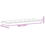 Cuscini Panca Giardino 2pz Grigio Scuro Mélange 200x50x7 cm