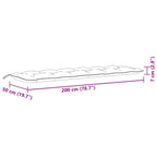 Cuscini Panca Giardino 2pz Beige Mélange 200x50x7 cm Tessuto