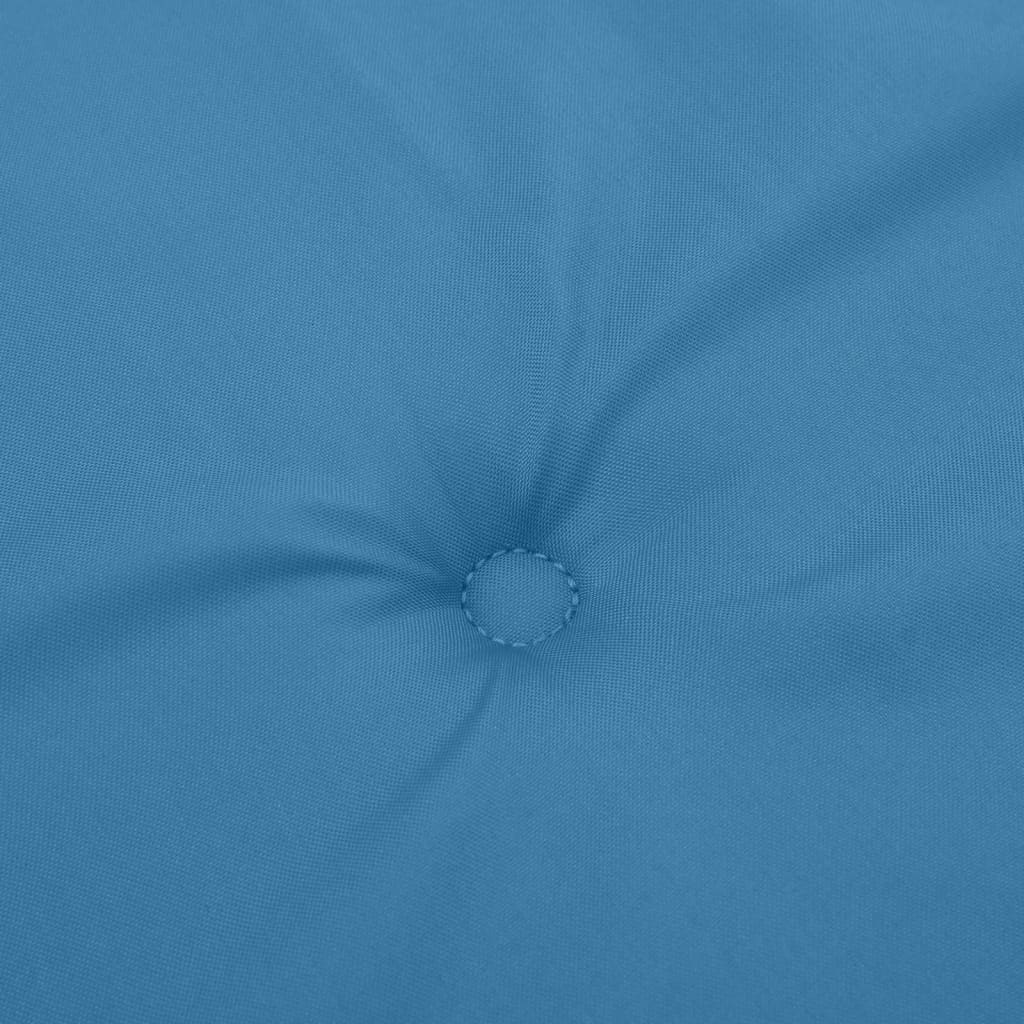 Cuscini Panca Giardino 2pz Blu Mélange 200x50x7 cm Tessuto