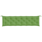 Cuscini Panca Giardino 2pz Verde Mélange 200x50x7 cm Tessuto