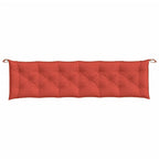 Cuscini Panca Giardino 2pz Rosso Mélange 200x50x7 cm Tessuto