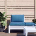 Cuscini per Pallet 2 pz Blu Mélange in Tessuto