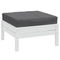 Cuscino per Pallet Antracite Mélange 60x60x9,5 cm in Tessuto