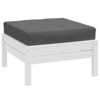 Cuscino per Pallet Antracite Mélange 60x60x9,5 cm in Tessuto