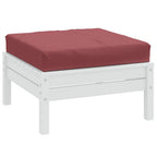 Cuscino per Pallet Rosso Vino Mélange 60x60x9,5 cm in Tessuto