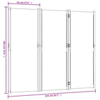 Divisorio a 3 Pannelli Tortora 210x180 cm