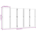 Divisorio a 5 Pannelli Tortora 350x180 cm