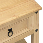 Tavolino con Cassetti Corona 100x48x45cm Legno Massello di Pino