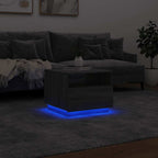 Tavolino da Soggiorno con Luci LED Grigio Sonoma 50x49x40 cm
