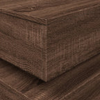 Tavolino da Salotto con Luci LED Rovere Marrone 50x50x40 cm