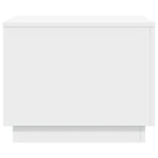 Tavolino da Salotto con Luci LED Bianco 50x50x40 cm