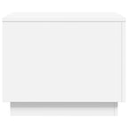 Tavolino da Salotto con Luci LED Bianco 50x50x40 cm