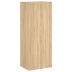 Mobili TV a Muro 4pz Rovere Sonoma in Legno Multistrato