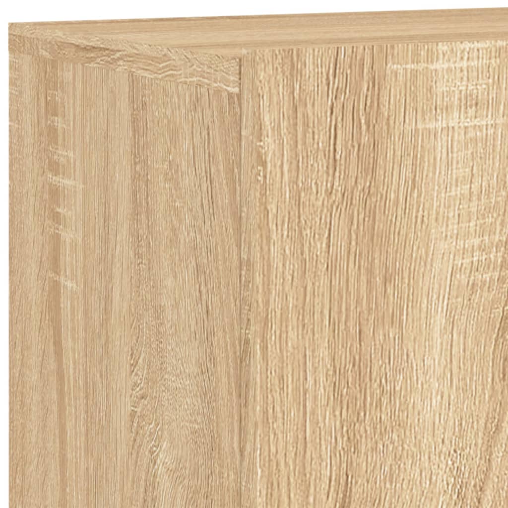 Mobili TV a Muro 4pz Rovere Sonoma in Legno Multistrato