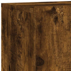 Mobili TV a Muro 4pz Rovere Fumo in Legno Multistrato