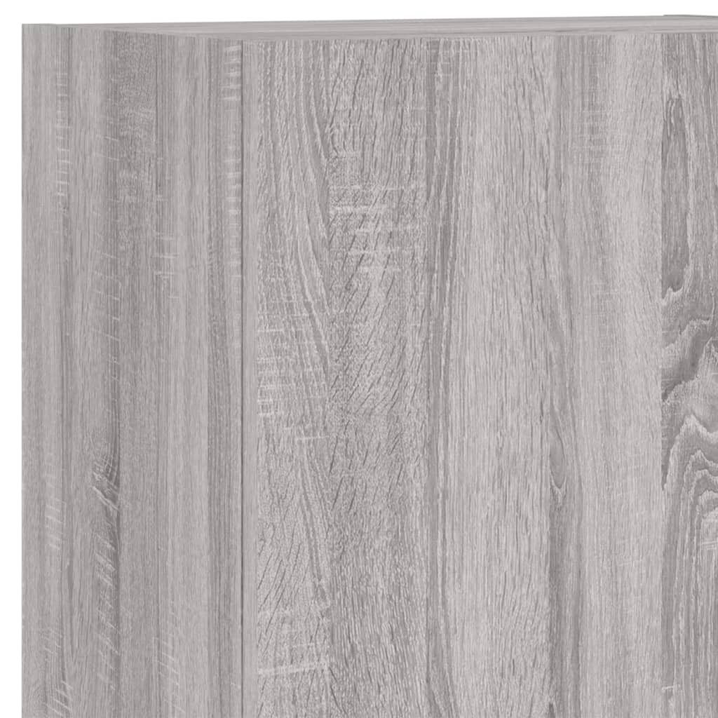 Mobili TV a Muro 4pz Grigio Sonoma in Legno Multistrato