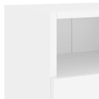 Mobili TV a Muro 4pz Bianchi in Legno Multistrato