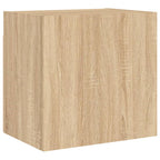 Mobili TV a Muro 4pz Rovere Sonoma in Legno Multistrato