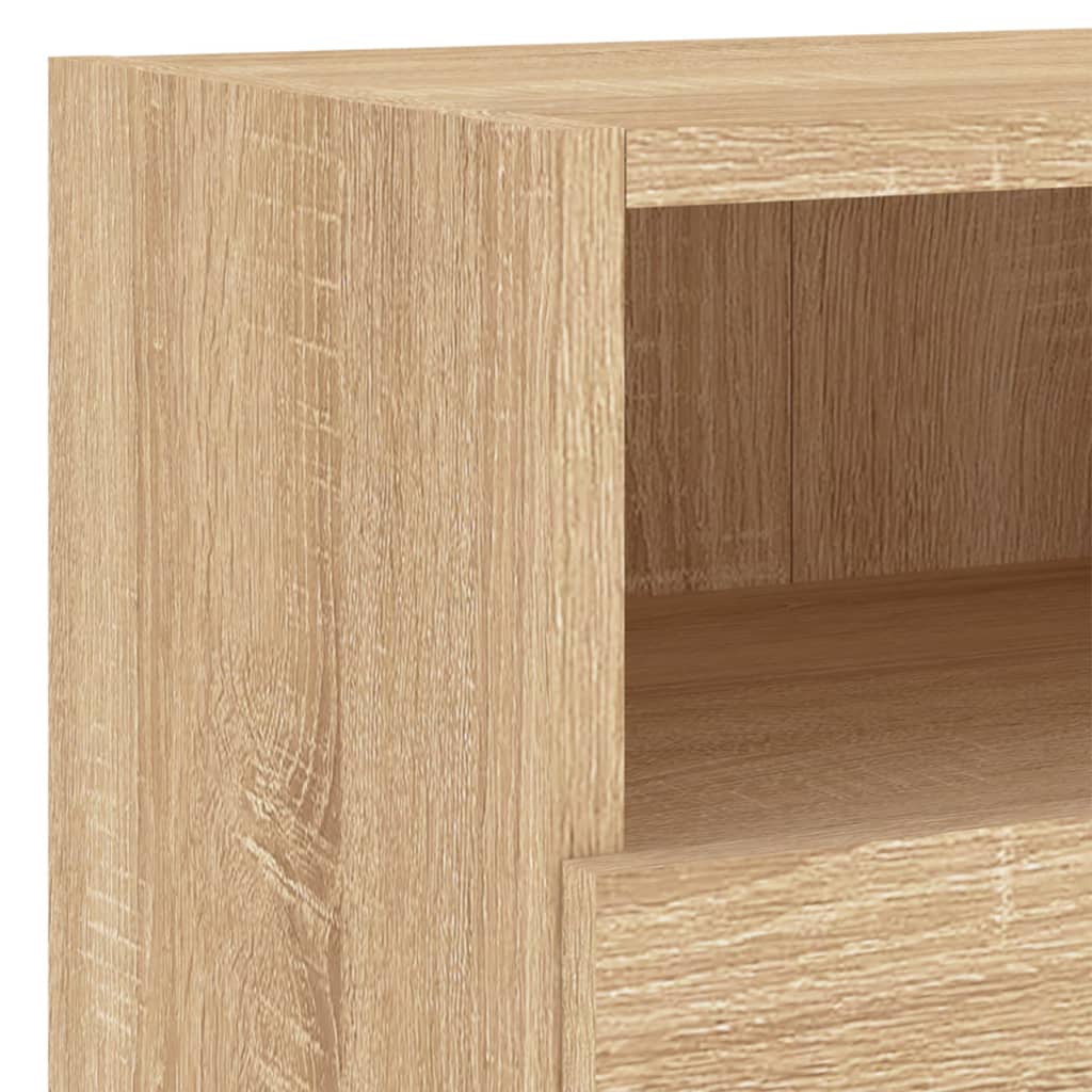 Mobili TV a Muro 4pz Rovere Sonoma in Legno Multistrato