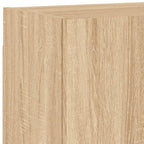 Mobili TV a Muro 4pz Rovere Sonoma in Legno Multistrato