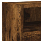 Mobili TV a Muro 4pz Rovere Fumo in Legno Multistrato