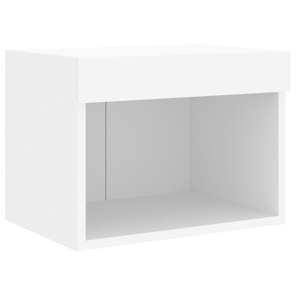 Mobili TV a Muro 4pz con Luci LED Bianchi