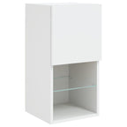 Mobili TV a Muro 4pz con Luci LED Bianchi