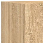 Mobili TV a Muro 4pz con Luci LED Rovere Sonoma