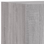 Mobili TV a Muro 4pz con Luci LED Grigio Sonoma