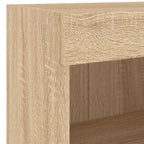 Mobili TV a Muro con LED 5pz Rovere Sonoma Legno Multistrato