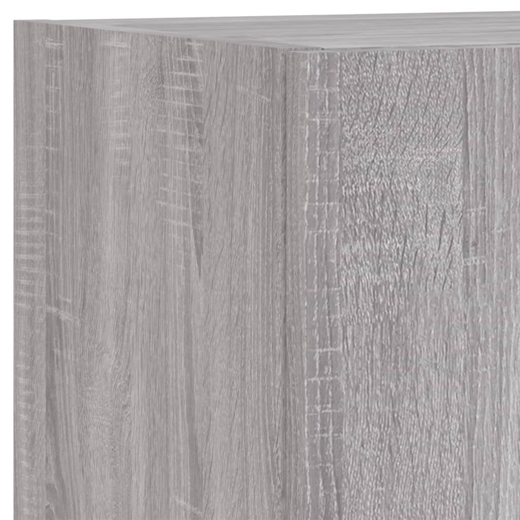Mobili TV a Muro con LED 5pz Grigio Sonoma in Legno Multistrato