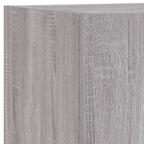 Mobili TV a Muro con LED 5pz Grigio Sonoma in Legno Multistrato