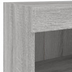 Mobili TV a Muro con LED 5pz Grigio Sonoma in Legno Multistrato